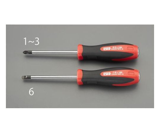 エスコ [-]ドライバー(ブレイクビス)　6.0×100mm EA557WC-6 1本