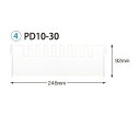サカセ 仕切板 トレー34-10タイプ(深さ10cm)用 W248×H92mm 乳白(くし型) PD10-30 1枚