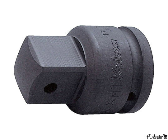 山下工業研究所 6.35mm差込　インパクトアダプター　凸9.5mm　ボール式 12233A-B 1個●インパクトレンチの差込角を変換するアダプターです。●凸側ボールロック式です。●差込角凹（mm）：6.35●差込角凸（mm）：9.5●全長（mm）：27●材質／仕上：クロムモリブデン鋼（SCM435）●セット内容：Cリング●原産国：日本●コード番号：828-0658