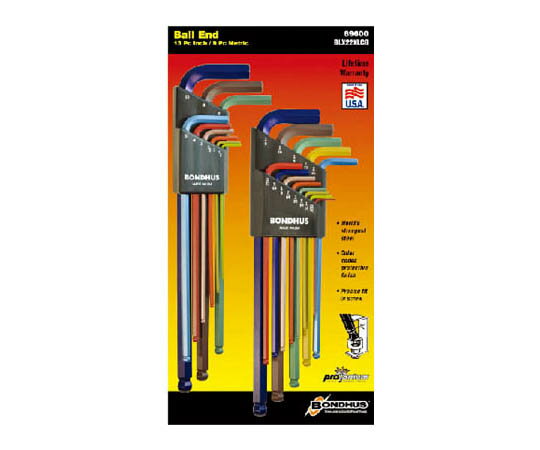 ボンダス ボールポイントLレンチセット　ダブル　カラーガード BLX22XLCG 1セット