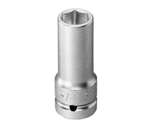 旭金属工業 インパクトレンチ用ロングソケット12．7□×22mm USL0422 1本●ピン.Oリングで固定しますのでソケットの脱着を防ぎます。●狭い箇所にも使用しやすいロングタイプです。●六角ボルト・ナットの締結作業。●対辺寸法(mm)：22●差込角(mm)：12.7●全長(mm)：60●JIS表示認定工場製●材質：材質/SCM435、表面処理/クロムメッキ●コード番号：816-5627
