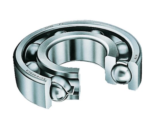 NTN 深溝玉軸受（すきま大タイプ）内輪径30mm　外輪径72mm　幅19mm 6306C3 1個●内輪・外輪とも軌道は円弧状の深い溝となっており、ラジアル荷重・両方向のアキシアル荷重または合成荷重を受けることができます。●普通隙間より大きいタイプです。●高速回転にも適しています。●自動車・産業機全般に。●内輪径（mm）：30●外輪径（mm）：72●幅（mm）：19●シール：開放形●使用温度範囲（℃）：-25〜120●精度等級：JIS B 1514 0級●使用温度範囲：-25〜120℃●材質／仕上：高炭素クロム軸受鋼●原産国：日本●コード番号：819-7892