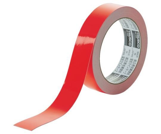 トラスコ中山 蛍光ラインテープ25mmx10m　レッド TLK-2510R 1巻