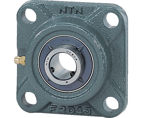 NTN G　ベアリングユニット（円筒穴形、止めねじ式）軸径80mm全長250mm全高250mm UCF316D1 1個●軸受箱の形状が角形で4本のボルトにより機械の側壁などに取り付けるようになっており、軸受周りの構造も簡単で取り付けも簡易なため、フランジ形の中で最も広範囲に使用されています。●伝動装置および一般機械などに。●軸径（mm）：80●全長（mm）：250●全高（mm）：250●取付ピッチ（mm）：196●取付ねじ：M27●給油式角フランジ形●止めねじ式●使用温度範囲：-15〜100℃●材質／仕上：高炭素クロム軸受鋼●原産国：日本●コード番号：819-7171
