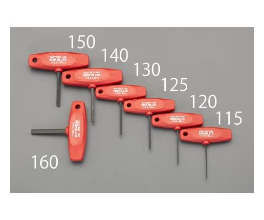 エスコ [Hexagon]T型ドライバー 4.0x50mm EA573KK-140 1本