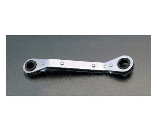 エスコ ラチェットめがねレンチ(オフセット型) 8x10mm EA602KB-1B 1丁