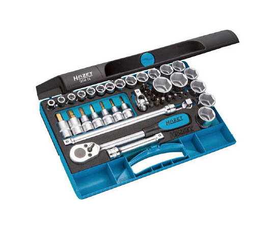 HAZET ソケットレンチセット(差込角12.7mm) スマートケース入り 954N 1セット
