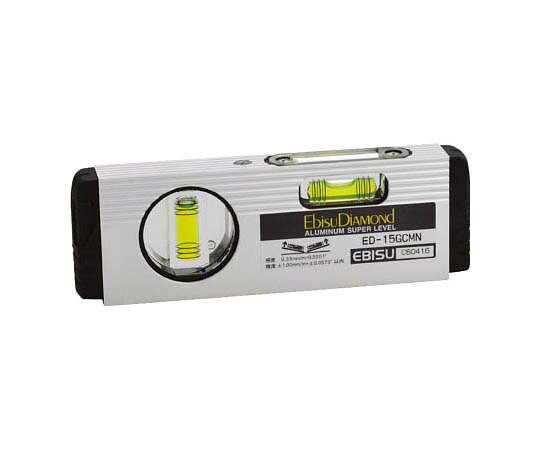 エビス（水平器） 磁石付Gレベル・建築用 シルバー 150mm ED15GCMN 1本