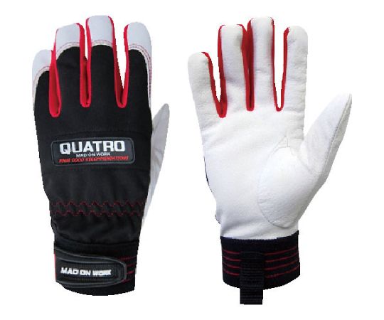 ミタニコーポレーション 豚本革手袋（袖口マジックタイプ） QUATRO（クアトロ） 3Lサイズ 209623 1双