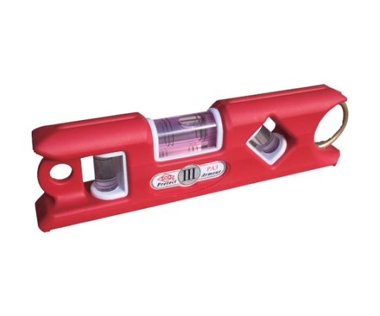 アカツキ製作所 ポケット水平器 プロテクトアーマー3 レッド PA3-R 1個