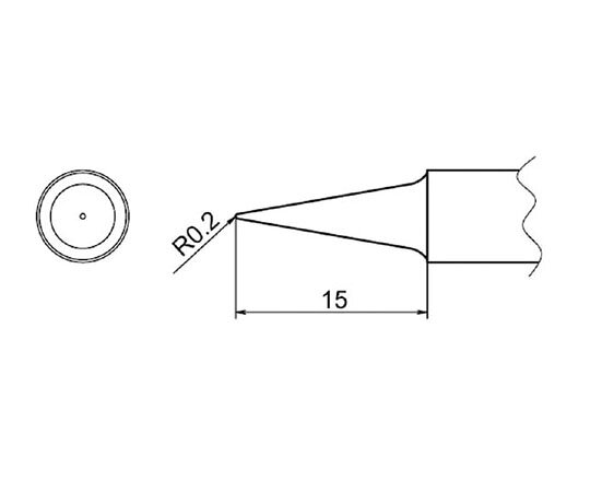 エスコ R0.2mm 交換用こて先(EA304AP用) EA304AP-2 1個