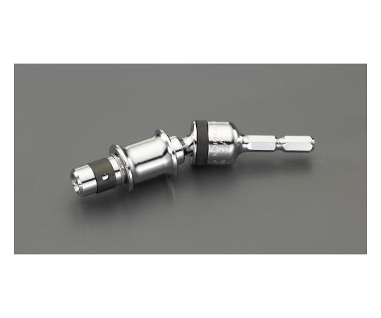 エスコ 1/4"Hex/100mm ビットホルダー(ユニバーサル) EA611AX-48 1個●インパクトドライバーのヘッド部を障害物から逃がしてのねじ締め作業が可能です。●首振り角度：30°●保障トルク：47N・m●六角対辺：1/4"●全長：100mm