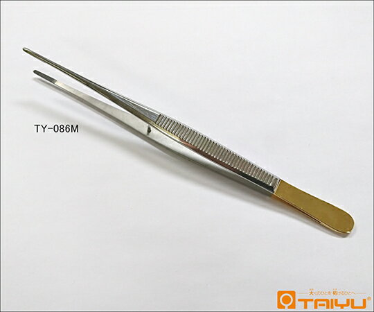 TAIYU（大祐医科工業） スタンダード鑷子　チップ付　無鈎　併式　ダボ無　全長15cm TY-086S 1本