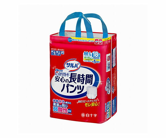 白十字 サルバやわ楽パンツしっかり長時間　M〜L　18枚入×3袋 35487 1ケース(18枚×3袋入)
