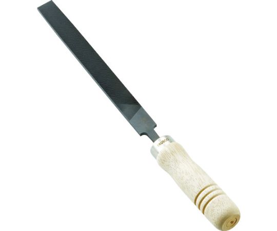トラスコ中山 鉄工用ヤスリ　木柄付　平　中目　刃長150 THI150-02-S 1本