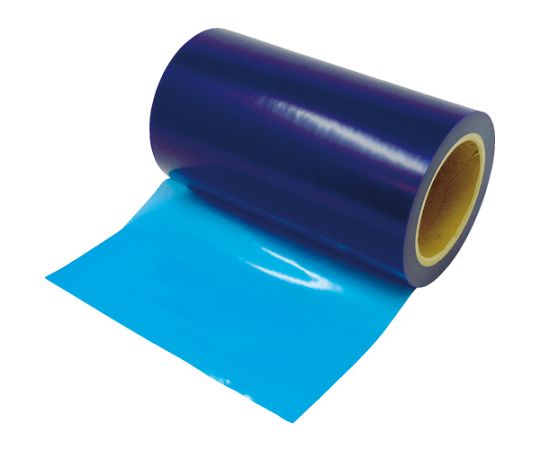三井化学東セロ 三井　表面保護フィルム　B5010A　200mm×100m　青 B5010A-200 1巻●貼付し易く、剥がし易い水系粘着剤を使用したテープです。●粗面板にも貼付けしやすいテープです。●低温接着性に優れます。●有機溶剤を使用しない水系粘着剤を使用した環境に優しいテープです。●ステンレスやアルミ、カラー鋼板などの金属板や樹脂板などの運搬・軽加工時の保護。●色：青●幅（mm）：200●長さ（m）：100●厚さ（mm）：0.06●粘着力（N/10mm）：1.2●材質／仕上：基材／ポリエチレン、粘着剤／アクリルエマルジョン系●原産国：日本●コード番号：116-1449