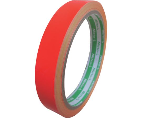 日東エルマテリアル 蛍光テープ 15mm×5m レッド LK-15R 1巻