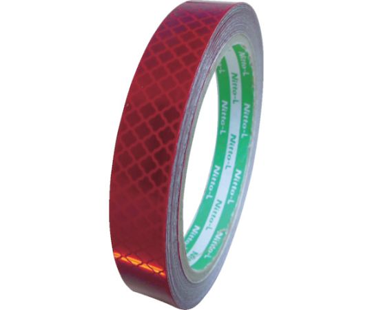日東エルマテリアル 高輝度プリズム反射テープ 15mm×5m レッド HTP-15R 1巻