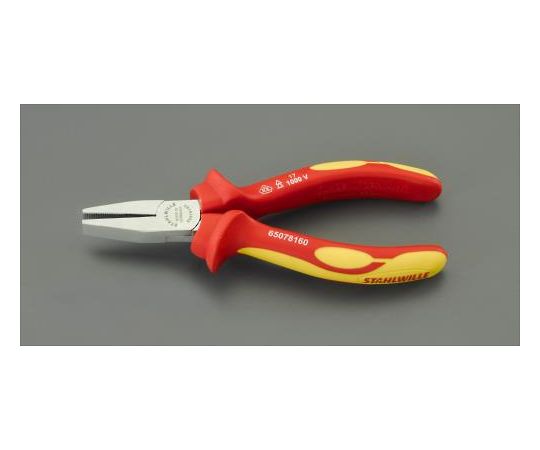 エスコ 絶縁フラットノーズプライヤー　160mm EA534SW-11 1丁