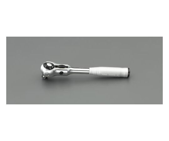 エスコ ラチェットハンドル（スイベル頭）　3/8"DR×170mm EA618JA-21 1個●送り角2.5°の軽快な作業性●72歯に対して2つのセグメントカム入●ヘッド部は180°自在仕様、任意の角度で固定可能です。●差込角：3/8"●ロック式●ギア数：72歯×2（144歯相当）●全長：170mm