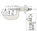 ミツトヨ 棒球面マイクロメータ　115-316 BMB4-25 1個●測定範囲（mm）：0〜25●最小表示量（mm）：0.01●スピンドル測定面：超硬合金チップ付●定圧装置：あり●付属品：収納ケース