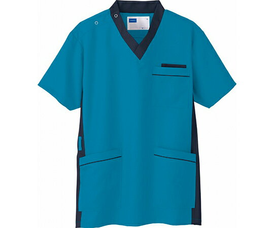 【数量限定/在庫一掃SALE品】WHISEL(自重堂) 男女兼用スクラブ ターコイズブルー LL WH11685 1枚