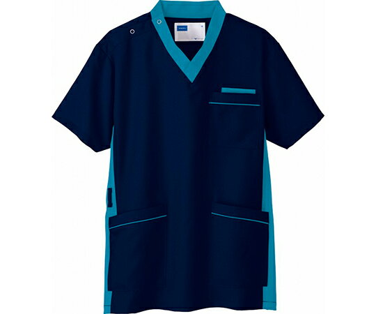 WHISEL（自重堂） 男女兼用スクラブ　ネービー　M WH11685 1枚