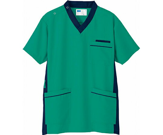 WHISEL（自重堂） 男女兼用スクラブ　エメラルドグリーン　3L WH11685 1枚