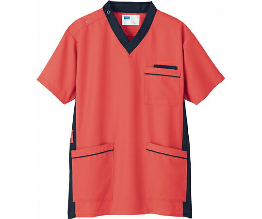 WHISEL（自重堂） 男女兼用スクラブ　コーラルピンク　SS WH11685 1枚