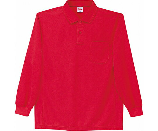 WHISEL（自重堂） 長袖ポロシャツ　レッド　5L 47654 1枚●吸汗速乾に優れ、爽快感をずーっと持続。●色：レッド●サイズ：5L