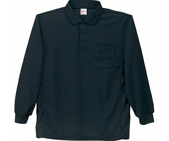 WHISEL（自重堂） 長袖ポロシャツ　ブラック　EL 47654 1枚●吸汗速乾に優れ、爽快感をずーっと持続。●色：ブラック●サイズ：EL