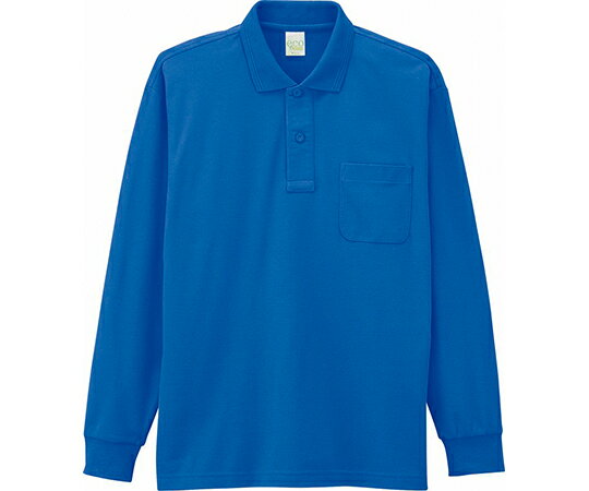 WHISEL（自重堂） 長袖ポロシャツ　ブルー　LL 85244 1枚●ラフに着こなしても、キリッとした清潔感で魅せる！●色：ブルー●サイズ：LL