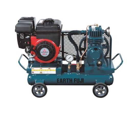 富士コンプレッサー製作所 エアーコンプレッサー（エンジン付・タンク9L）　0.75kw EA116FF-1A 1台