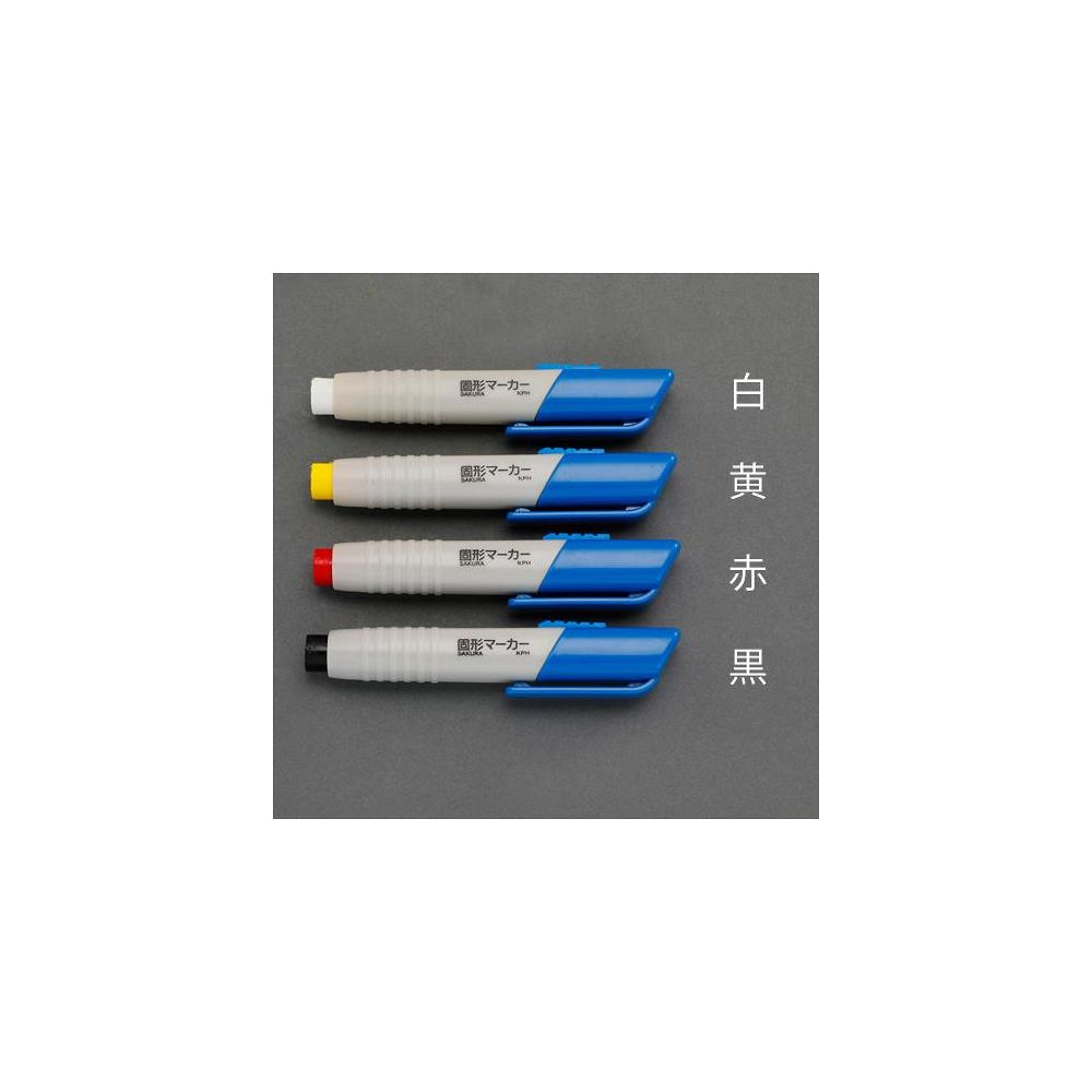 エスコ 固形マーカー（建築用/ホルダー付）　[黒] EA581E-44 1本