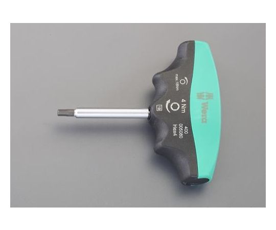 エスコ [Hex-Plus]トルクドライバー（Tハンドル）　4.0mm/4.0Nm EA723VS-1 1個