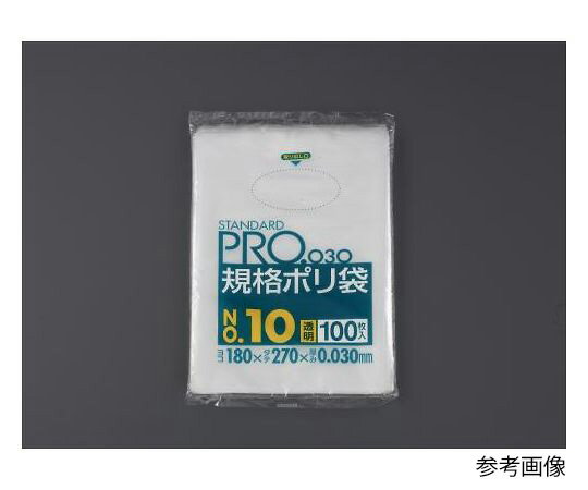 エスコ ポリ袋（透明/100枚）　100×19