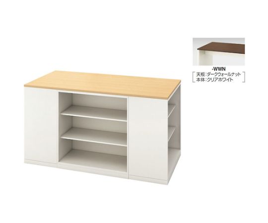 ナイキ（NAIKI） ハイテーブル　（収納庫タイプ、オープン4台）　（配線ボックスなし） MSH1890N4-WWN 1台