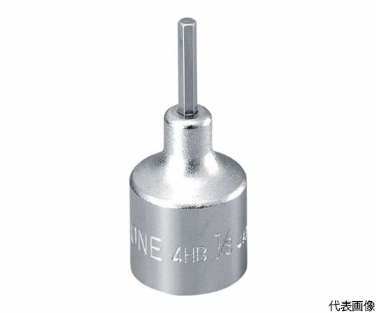 TONE ヘキサゴンソケット　差込角12.7mm　対辺寸法3/16インチ 4HB-06HP 1個●ラチェットハンドルに差し込んで使用することにより六角穴付ボルトの締め付けがすばやく行えます。●六角穴付きボルト・ねじの締付け、緩め作業用。●インパクトレンチなど動力工具には使用しないでください。●差込角（mm）：12.7●全長（mm）：50●対辺寸法（inch）：3/16●材質/仕上：構造用鋼●原産国：日本●コード番号：864-2397