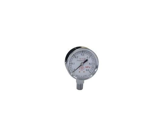 ヤマト産業 一般圧力計 GB-5-0.6 1台●標準禁油処理品です。●圧力調整器用。●使用ガス：N2・O2・Ar、H2・He●圧力計（計器）：φ60鉄メッキカバー●接続ネジ：NPT1/4●原産国：日本●コード番号：215-4657●北海道・沖縄・離島は別途配送費が必要です。