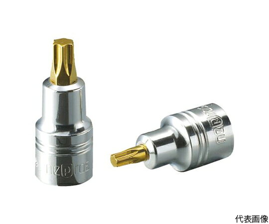 KTC 6.3スタッビトルクスビットソケットT8 NQ4T8SS 1個●チタンコーティングにより耐磨耗性を向上しています。●差込角側は応力の集中を防ぐパワーフィット形状を採用しています。●T型トルクスネジの締結、緩め作業。●呼びNo.：T8●差込角（mm）：6.35●先端寸法（mm）：2.30●全長（mm）：27●対辺形状：T型トルクス●材質／仕上：特殊工具鋼●原産国：日本●コード番号：206-8631
