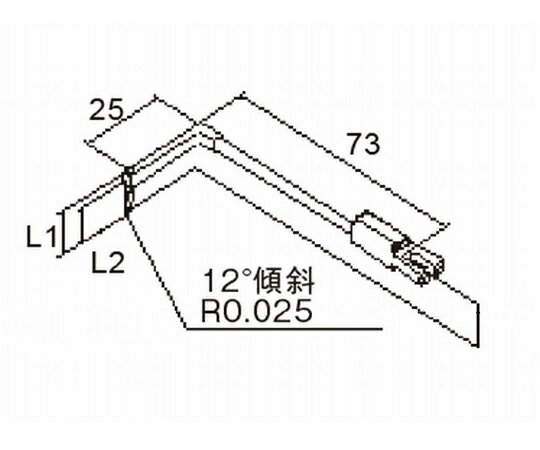 東京精密 輪郭用高剛性触針（一般オフセット測定）　全長73mm　先端長さ9mm DM83528 1個