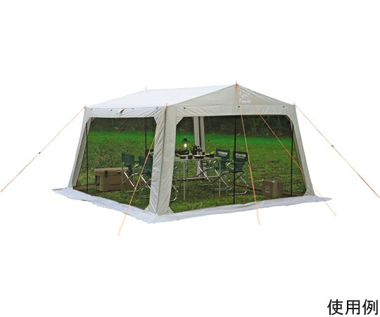 CAPTAIN　STAG モンテ　メッシュタープ UA1076 1台●4〜5人用に最適なリビングスペースを確保できるメッシュタープ。●サイズ：350×380×H210cm●重量：6kg●パッキングサイズ：72×22×22cm●材質：タープ：ポリエステル70D（PU1,000mm）、スカート：PEクロス、メッシュ：ポリエステル1mmメッシュ、ポール：スチールφ19mm×200cm・スチールφ16mm×165cm