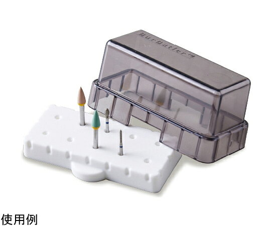 プレミアムプラスジャパン シリコンバースタンド10孔　ホワイト FC-0492W 1個●カバーしたままオートクレーブ可。●FG、CA、HPのバーをホールド。●サイズ：W74×D40×H35mm