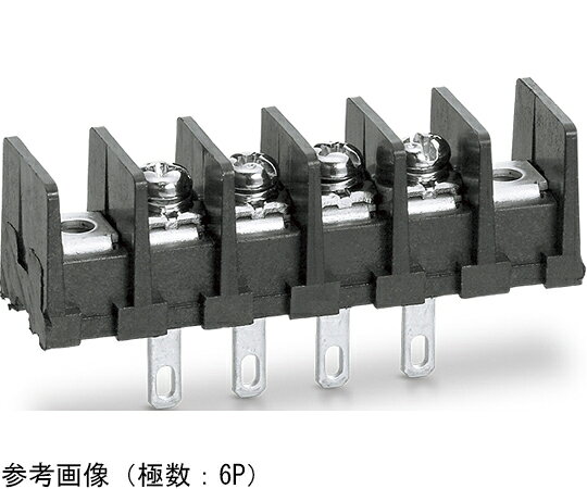 サトーパーツ ネジ式端子台　端子間ピッチ7.62mm　底面絶縁物無し　はんだ付け兼用110タブ端子　取付孔有り　角座金付ネジ　1P　UL規格・CSA規格 ML-40-S1AXF-1P 1個