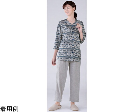 セルヴァン 小柄な私の花やか楽ちんパジャマ　杢グレー　MP 045202581 1枚