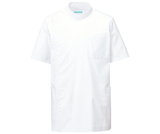 サンアロー メンズ医務衣半袖 ホワイト 5L REP100T-10 5L 1枚