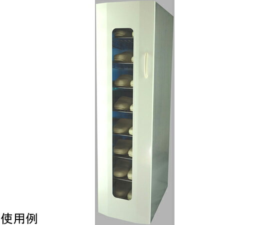 東邦歯科産業 UVクリーンDX　8足保管　ホワイトドア　右取手 1台●スリッパ8足保管　ホワイトドア　照明機能付のデラックスタイプ●紫外線によるスリッパ劣化防止機能付●右取手　設置場所により扉の開く方向を選べます●殺菌灯ランプ15W×2　照明用青色蛍光灯15W×1●冷却ファン・ドア安全装置・タイマー機能付●サイズ：27×35×101cm　19kg●最大消費電力100V/50W