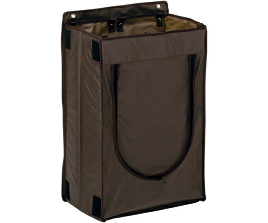 テラモト ホテルリネンワゴン回収袋　ファスナー付　ブラウン DS5731004 1台