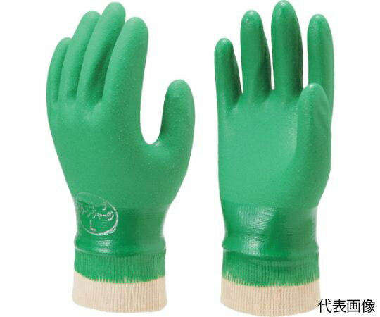 ショーワグローブ 塩化ビニール手袋 No600グリーンジャージ Sサイズ NO600S 1双