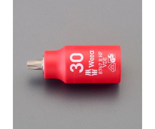 アズワン [TORX]絶縁ビットソケット 3/8"DRxT30 EA560WR-30 1個